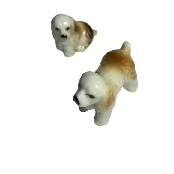 Vintage Miniature Cocker Spaniel Porcelain Figurines - Picture 9 of 10